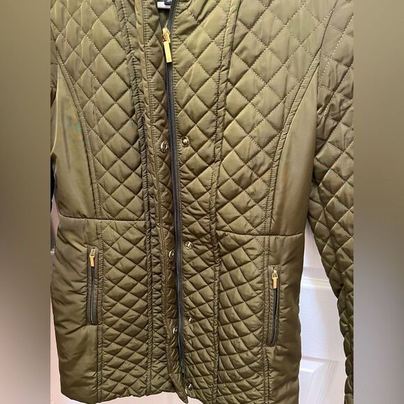 Jones New York Long Green Puffer Jacket - Picture 7 of 10